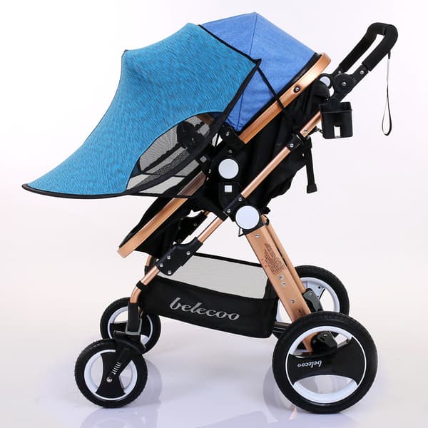 Universal Stroller Sun Shade Anti-UV UPF50+ Canopy Adjustable Stroller Canopy Windproof Protection Sunscreen UV Protection for Stroller Carrycot Pram Base