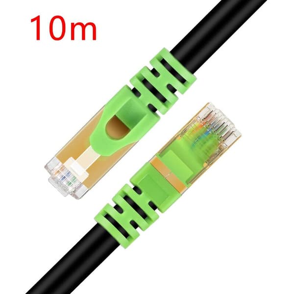 Ethernet-kabel, Anti-Interference Udendørs Vandtæt Cat7 Netværkskabel til Ps4, Xbox One, Ps3, PC-spil (10M)