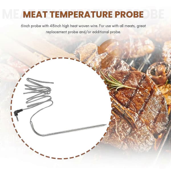 Højtemperatur Udskiftningskødtermometer til Pillegrill og Røgovne (2 stk.)