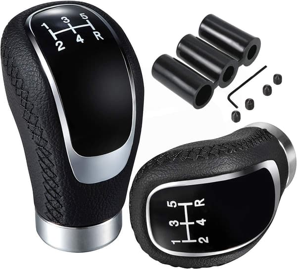 Sort Universal Tilbehør Bil Tuning 5-trins Gearknop Til Automatisk Manuel 8mm 10mm 12mm Diameter, Sort