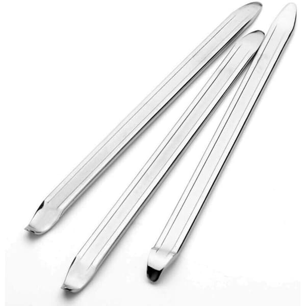 3 st däckjärn, 25 cm manganstål däckavdragare däckbytesverktyg för cykel, motorcykel, bil, däckbyte (silver)
