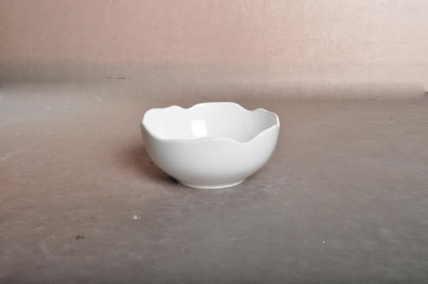 Porcelænsskål - Bølgede Kanter - 6-pak Vit 3000