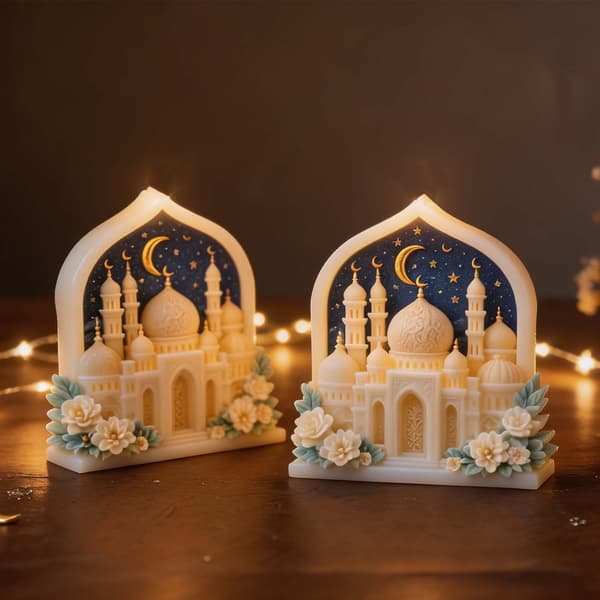 Artistic Palazzo Shaped Silicone Candle Mold for Home Decor Projects