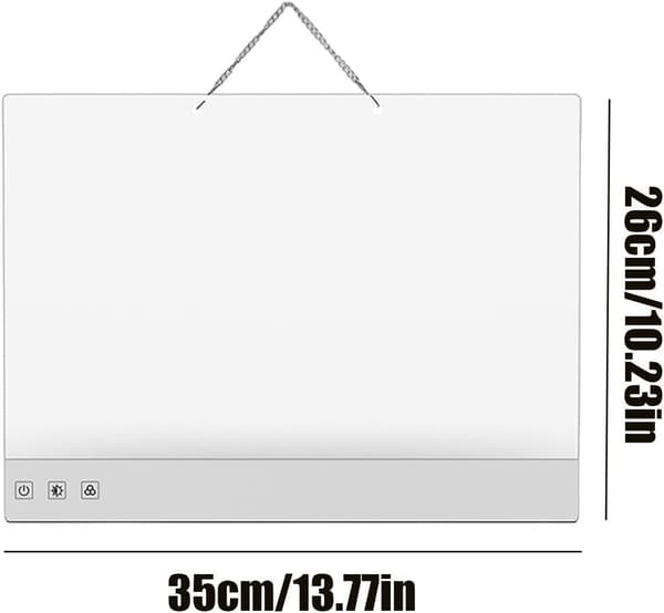 Børns lysplade 35,6 cm 3 tilstande 7 farver oplyst, genopladelig -