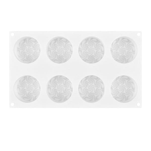 Runda Spiral 8 stk. Bakeform Mousseform Kakeform i Silikonform Vit white
