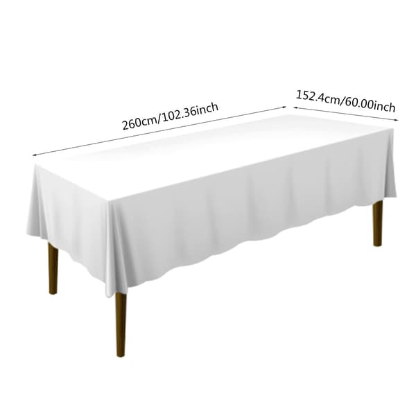 Førsteklasses duk i polyesterpoplin med vaskbar rektangulær duk, stoffduk til spisestuen med minimalistisk design for forbedring