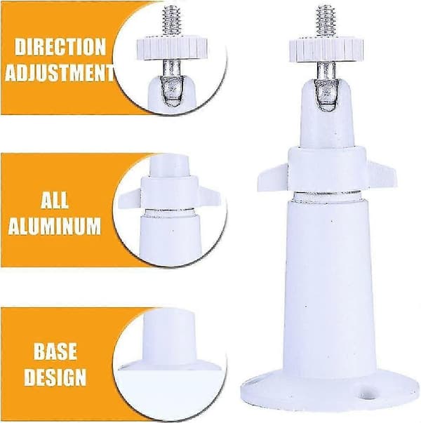 2-pack Väggfäste för säkerhetskamera, justerbart inomhus-/utomhusfäste för Arlo Pro Arlo Pro 2 Arlo Ultra och andra kompatibla modeller (vit) Vit White