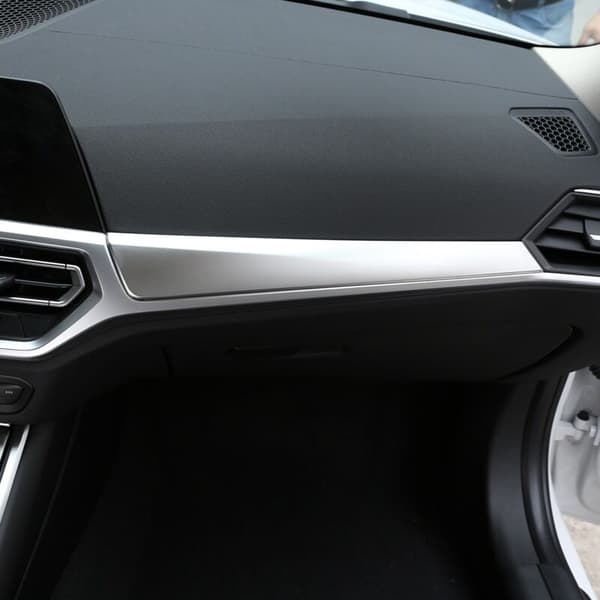 för 3-serien G20 G21 G28 2019 2020 Silver Chrome Central Control Dashboard Panel Cover Trim Car Styling