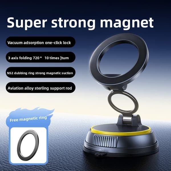 Auton magneettinen matkapuhelinpidike, 360 asteen suunnan säätö, tukee iPhone- ja Android-puhelimia
