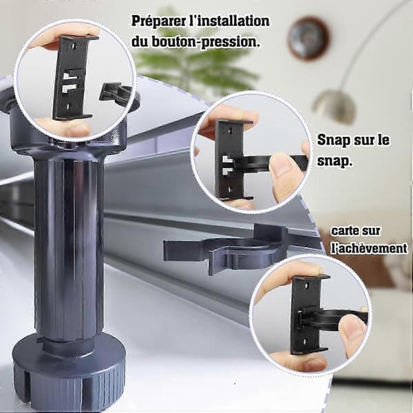 10 Pieces Plinth Clips for Kitchen, Kitchen Plinth Bracket with Clip Holder, Kitchen Plinth for Sofas, Tables, Beds, TV Cabinets