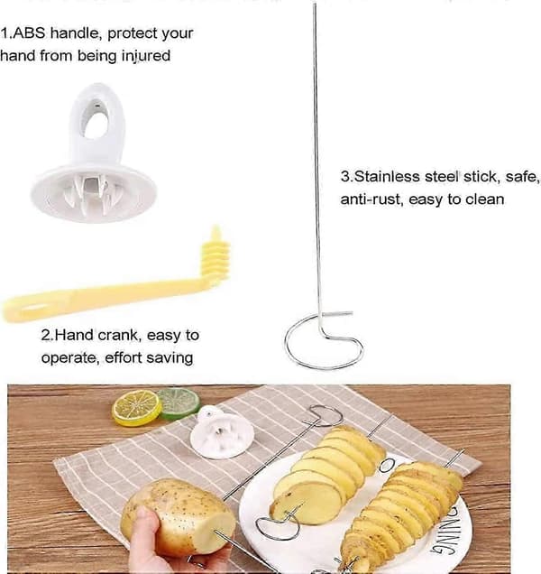 Spiral Potato Twister, Creative Spiral Slicer
