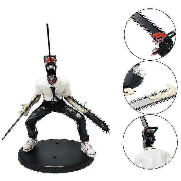 Chainsaw Man Anime Denji Actionfigur Dukke Montert Figur Samling Modell Leketøysgave