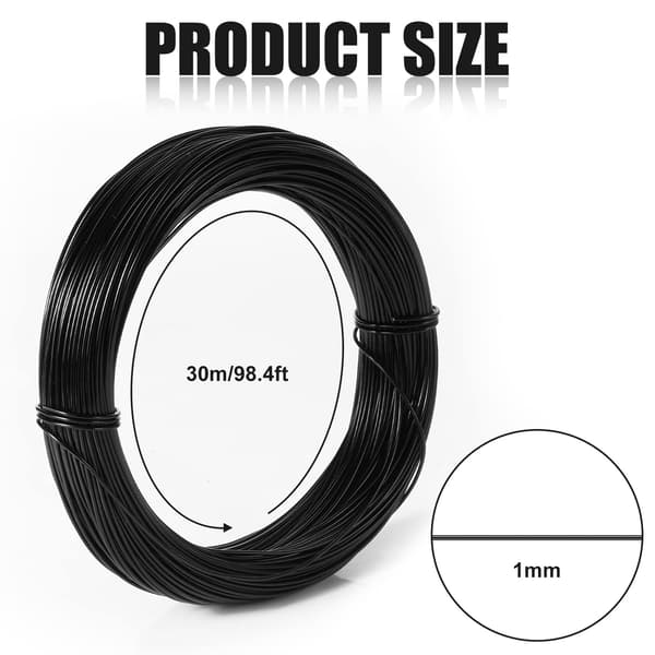 Aluminium Craft Wire, 30m x 1mm Bendable Flexible Metal Wire Crafts