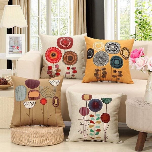 Pillowcase - Decorative 18 X 18 Inch 4-piece set - for home office