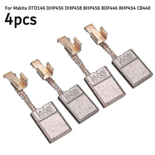 4 stk. kullbørster for Dtd146 Dhp456 Dhp458 Bhp456 Bdf446 Bhp454 Cb440 trådløs elektrisk slagdrill