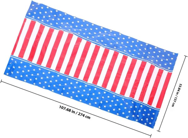 Independence Day, Memorial Day Tablecloth, 54x108inch Tablecloth
