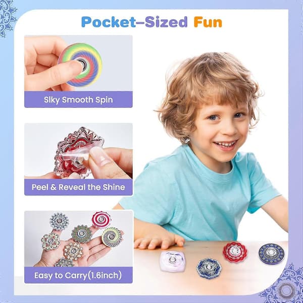 24-pack Fidget Spinners i bulk, Mini Fidget Spinner för barn Fidget Leksaker Vuxna Partyfavörer & Klassrumspris för Autism ADHD, Stresslindring