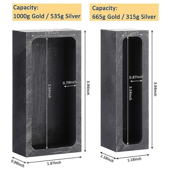 St 1kg 665 G Graphite Mold Crucible Metal Mold Graphite Crucible Mold For Me