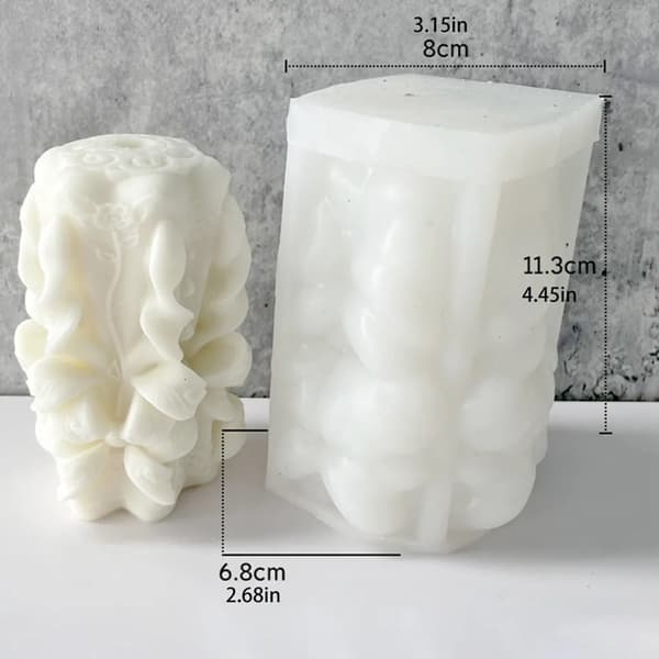 Silikonformer lysform lysform lysformer sylindrisk aromaterapilys DIY geometrisk