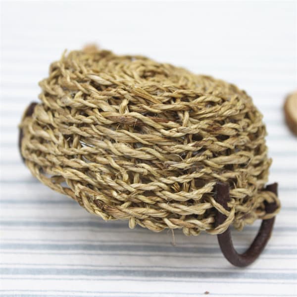 Straw Woven Storage Basket with Fabric Lining Handheld Fruit Sundries Flower Storage Basket A A