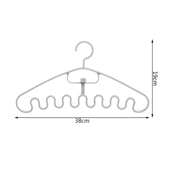 Creative Wave-shaped Hanger Multipurpose Heavy Duty Storage Rack for Underwear White White