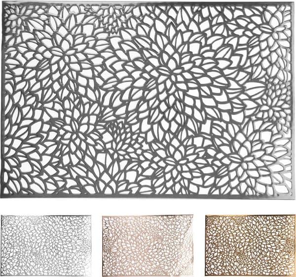 Brikker Sølv Gull Beige Plast 45x30 cm 4-pakning Guld gold