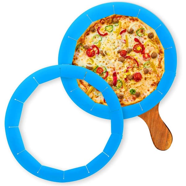 Adjustable Silicone Pie Crust Protector, 2-Pack BPA-Free Pie Crust Shield Kitchen Utensil for Baking Pie Pizza