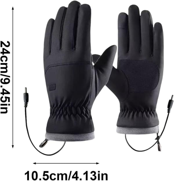 generiske termiske handsker 3 temperaturtrin vanter genopladelige USB -