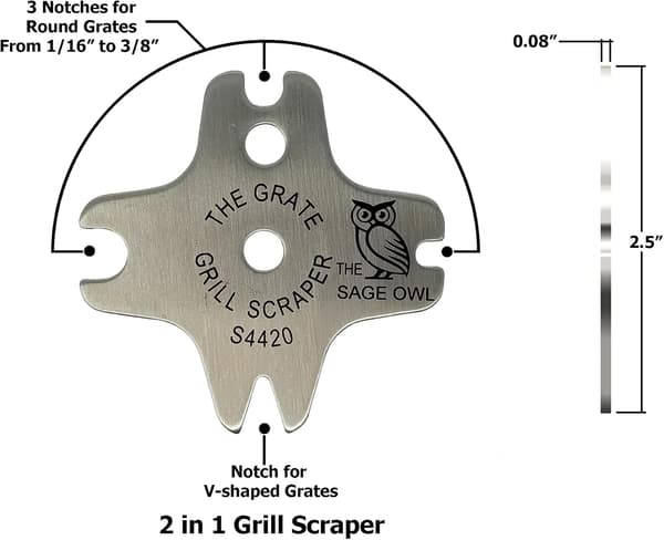 Rostfritt Stål Grillskrapa - Present till Kvinnor - Diskmaskinsäker