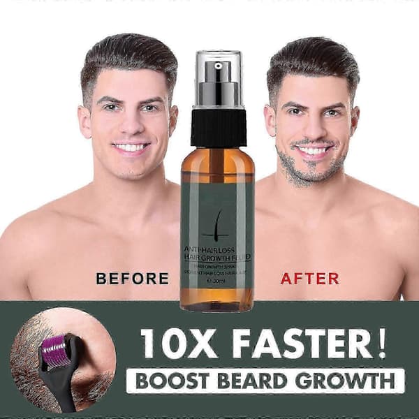 2st Skäggväxtolja Naturlig Män Skäggväxt Roller Kit Män Skäggväxtolja Närande