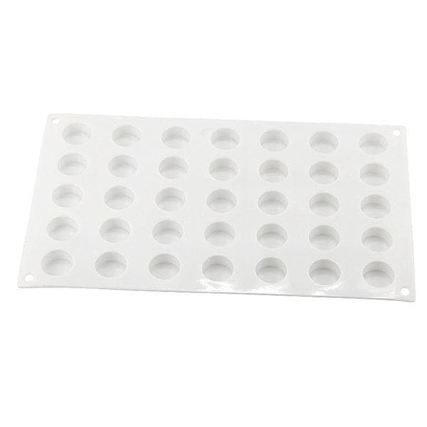 Små Runde 35 stk Silikonform | Mousseform Pralinform Vit white