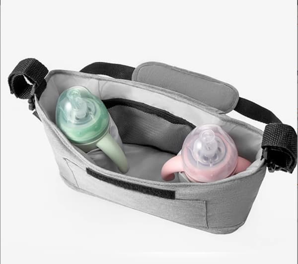Baby Stroller Organizer Bag Hanging Diaper Bag Stroller Cup Holder, Easily Attaches To Most Stroller Handles Purple