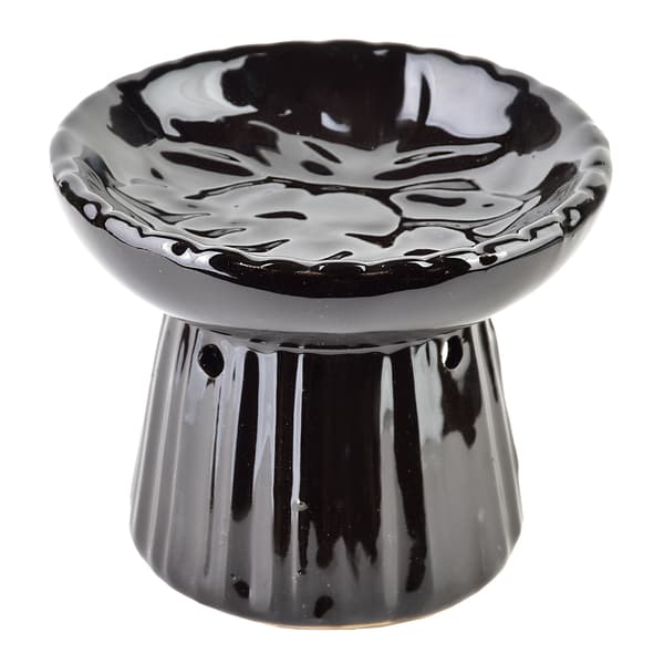 Elegant Black Ceramic Aromatherapy Fireplace 11x8x8.5 cm