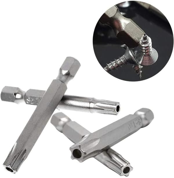 Hexskaft Torx Star 5-punkts Bitsmejsel T10-T40 Magnetisk Säker