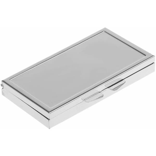 Mini metall pilleboks reise medisin arrangør beholder boks 3 rom oppbevaringsboks