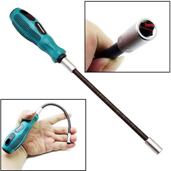 7MM Flexible Hexagon Flex Socket Wrench Manual Screwdriver Hand Tool