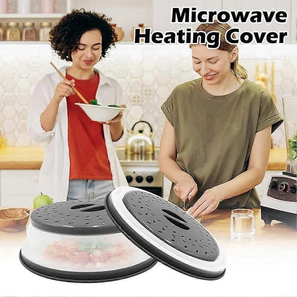 Foldable Splatter Guard, Lid with Handle, Strainer Basket, Dishwasher Safe