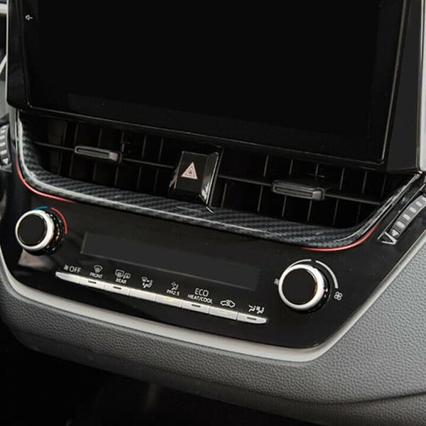 Fiber Center Console Air Outlet Vent Trim för 2019-2021