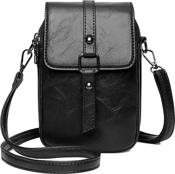 Vintage Small Leather Phone Bag Women's Handbag Shoulder Bag Messenger Bag
