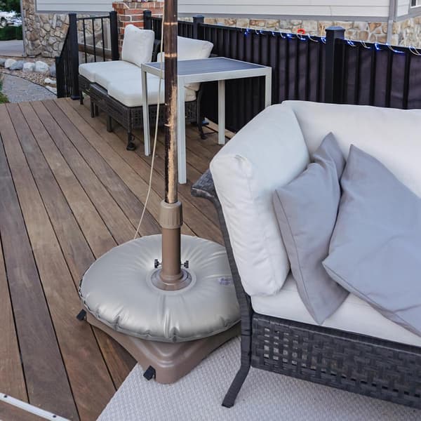 PVC vannposebase for strandparasollstativ og vekter