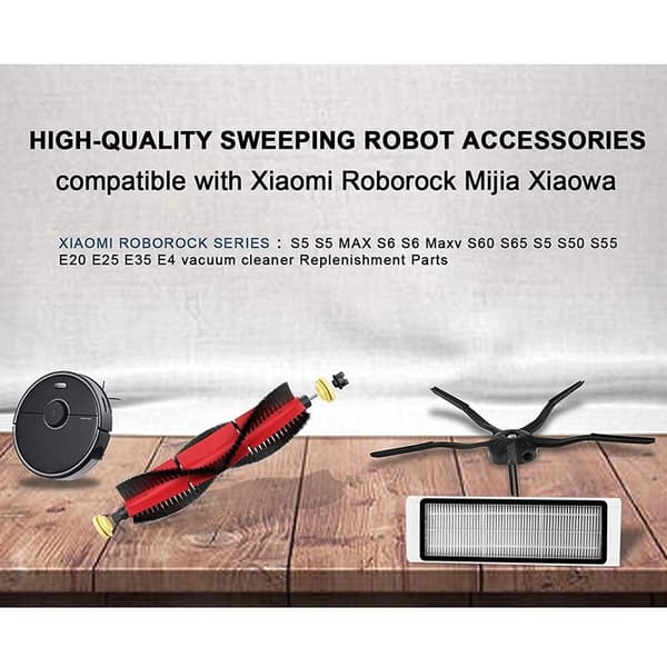 Dammsugartillbehör, ersättningssats för E4 S4 S5 Max S6 MaxV S6 Pure S65 S6 robotdammsugare