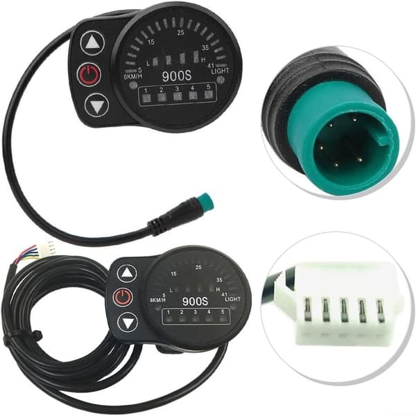 KT-900S Ebike Meter 5-bens interface PAS 5-bens LED-display Vandtæt elektrisk cykelkontrolpanel
