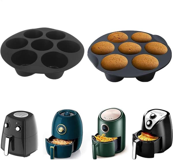 Muffinsforme - Professionel Højkvalitets Airfryer Bageplade - Non-stick belægning - Muffinsplade