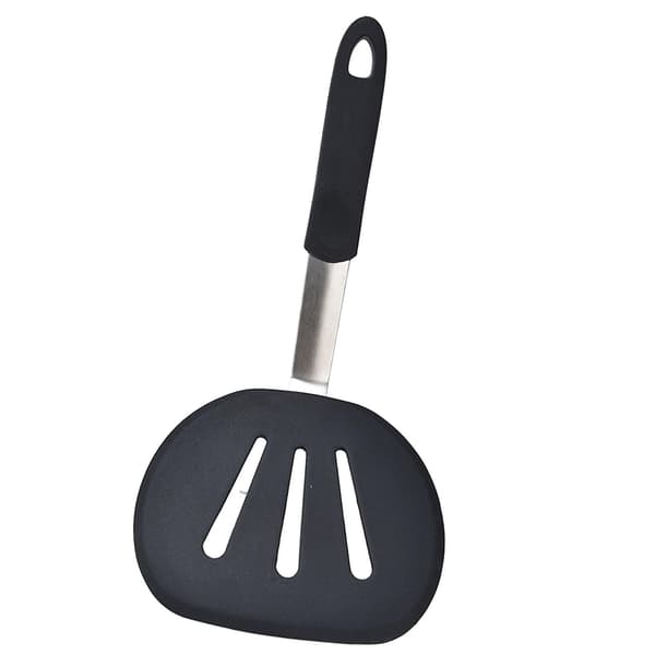 Large Wide Round Silicone Spatula Heat Resistant with Non-Slip Handle
