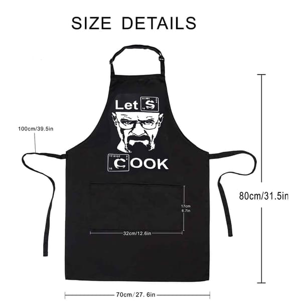 Funny Aprons for Men, BBQ Grilling Aprons for Men with Pockets, Machine Washable Chef Apron, Stain Resistant Thick and Soft Material, Adjustable