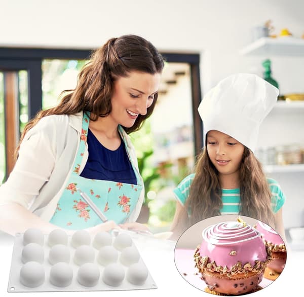 Silikonform Kuler 4cm – 15 Hull | For Sjokolade, Mousse & Dessert