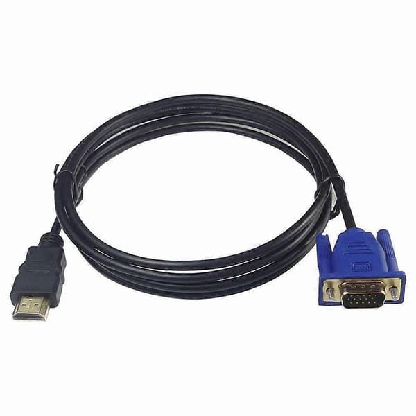 1,8 m 1080P HDMI-kompatibel hann til VGA hann videokonverterer adapterkabel for HDTV DVD [db]