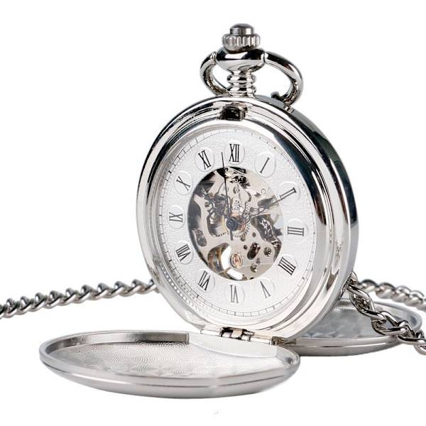 Mekaaninen taskukello Steampunk-taskukello Retro-luurankoriipus Taskukello Kultainen taskukello Taskukello