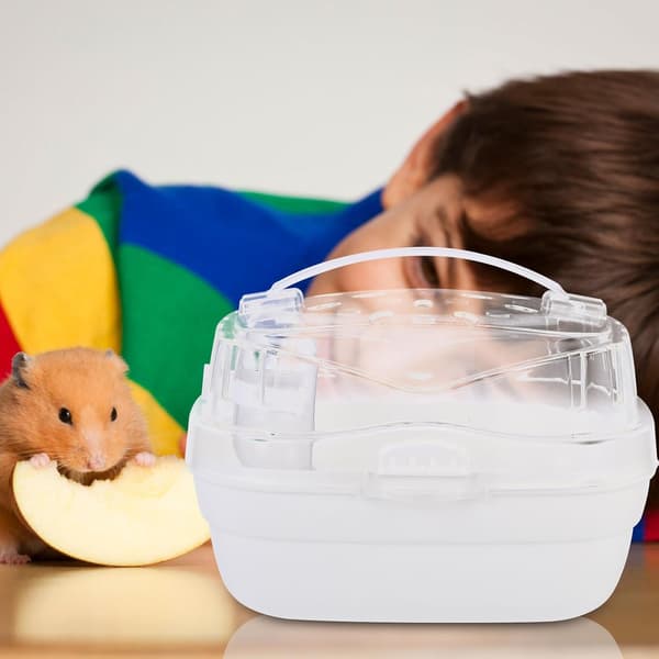 hamsterbærer af plast, bærbar rejseboks til små kæledyr -