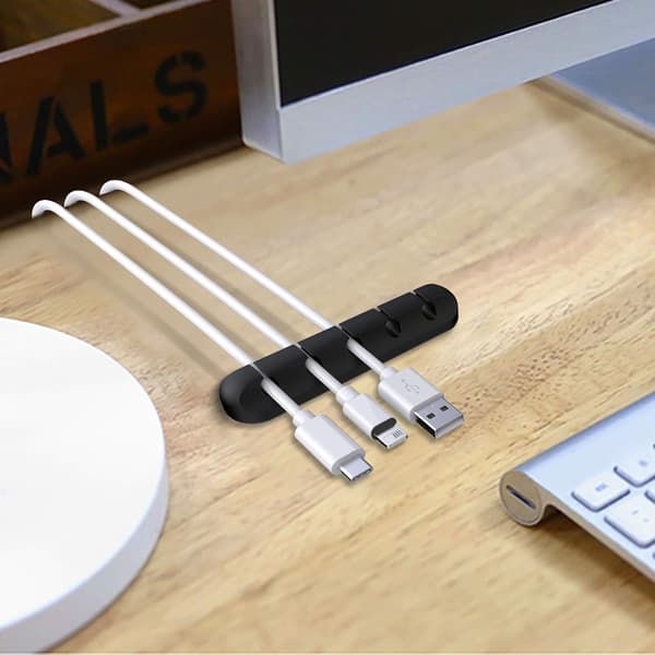 Cable Clips Desk Organizer, Set of 3 Cable Holders, Cord Organizer
